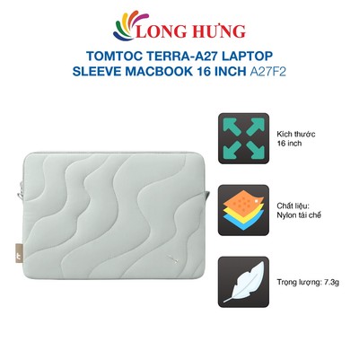 Túi chống sốc Tomtoc Terra-A27 Laptop Sleeve MacBook 16 inch A27F2 - Hàng chính hãng