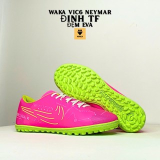 Vic 6 Giày Bóng Đá Waka Đế Đệm EVA Đinh MG (Tặng Kèm Tất)