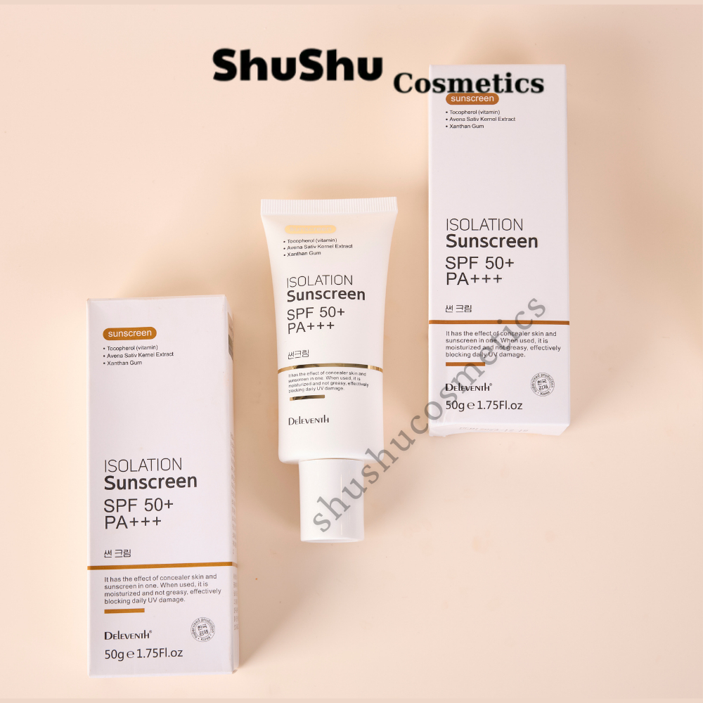 Kem Chống Nắng Vật Lý DELEVENTH SPF 50+ PA+++ Nâng Tone Bảo Vệ Làn Da An Toàn Hiệu Quả SHUSHU COSMETICS