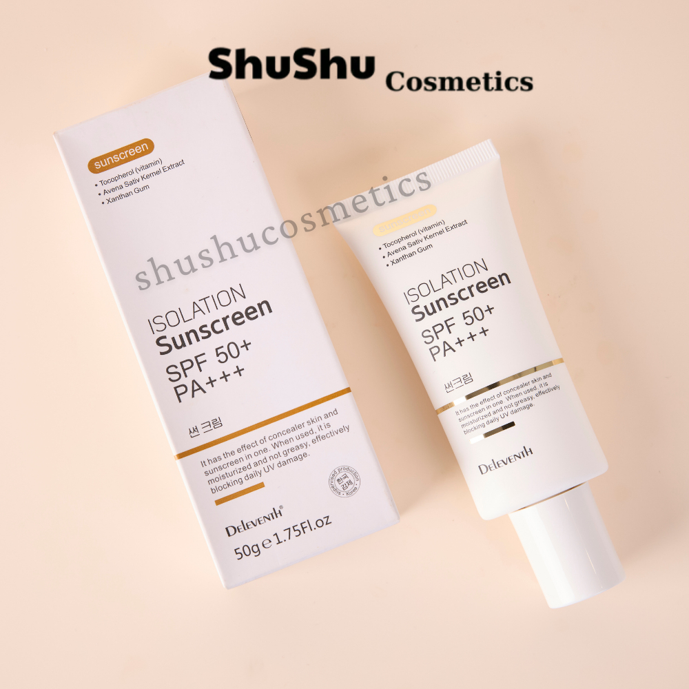 Kem Chống Nắng Vật Lý DELEVENTH SPF 50+ PA+++ Nâng Tone Bảo Vệ Làn Da An Toàn Hiệu Quả SHUSHU COSMETICS