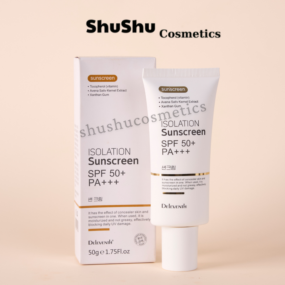 Kem Chống Nắng Vật Lý DELEVENTH SPF 50+ PA+++ Nâng Tone Bảo Vệ Làn Da An Toàn Hiệu Quả SHUSHU COSMETICS