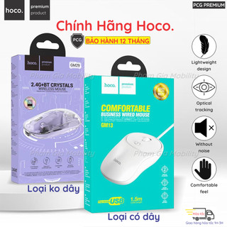 [BH 12 tháng] Chuột máy tính không dây Bluetooth, có dây Hoco chính hãng thiết kế dễ dùng, siêu nhạy, gắn vào nhận ngay
