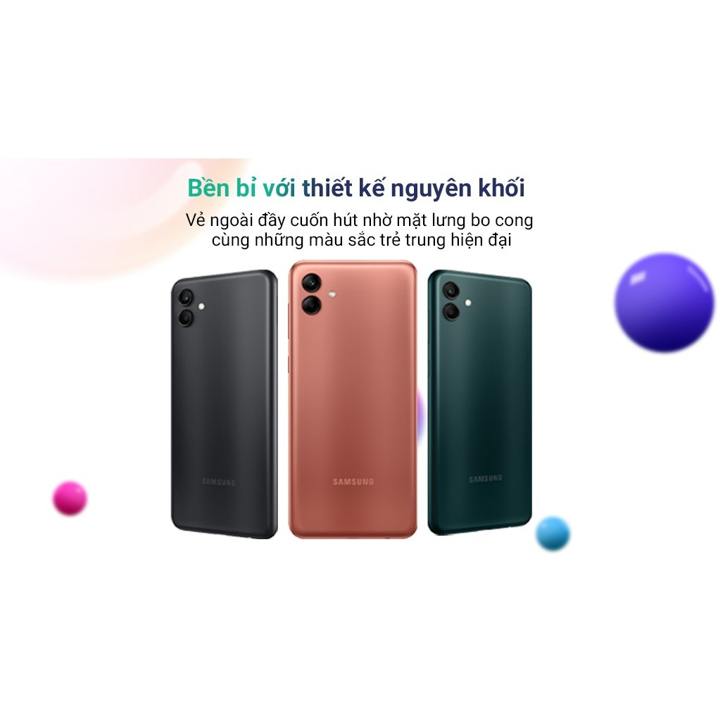 Điện Thoại Samsung A04 (3GB/32GB) Chính Hãng 2Sim Vân tay Ok