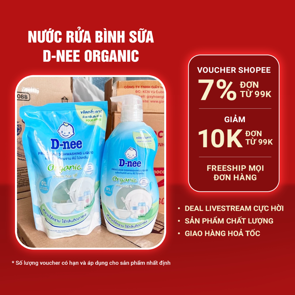 Nước rửa bình sữa D-nee organic
