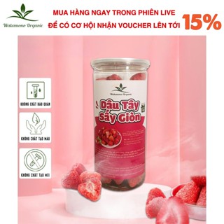 Dâu tây sấy giòn Wakamono sấy lạnh thăng hoa, không đường, thơm ngon bổ dưỡng, ăn ngon
