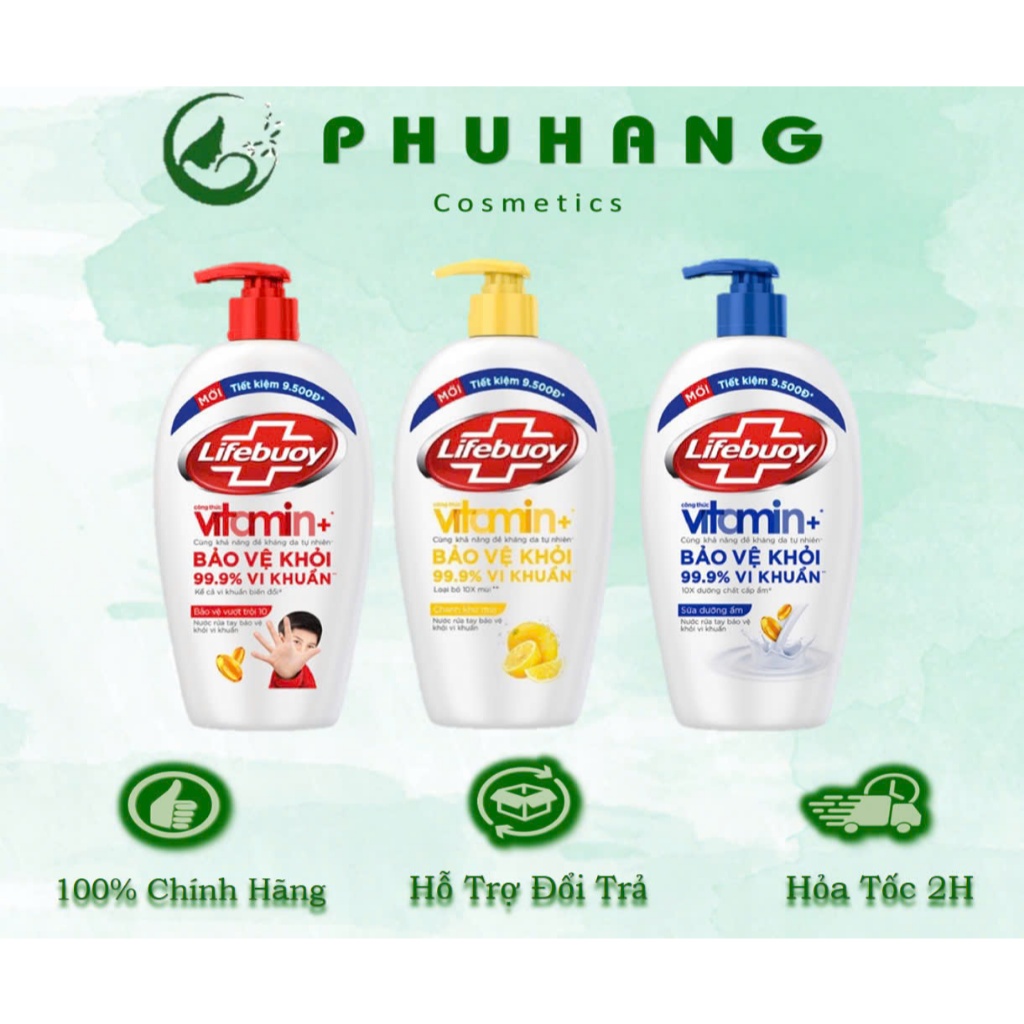 Nước Rửa Tay Lifebuoy Chai 450g
