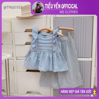 Quần áo trẻ em, Quần áo hè bé gái đi học đi chơi, vải thô mềm mát cho bé 10-27kg S1935 | Tiểu Yến KID