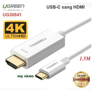 Cáp chuyển usb type c to hdmi 4k@60hz ugreen 30841 mm121,đầu mạ vàng cao cấp