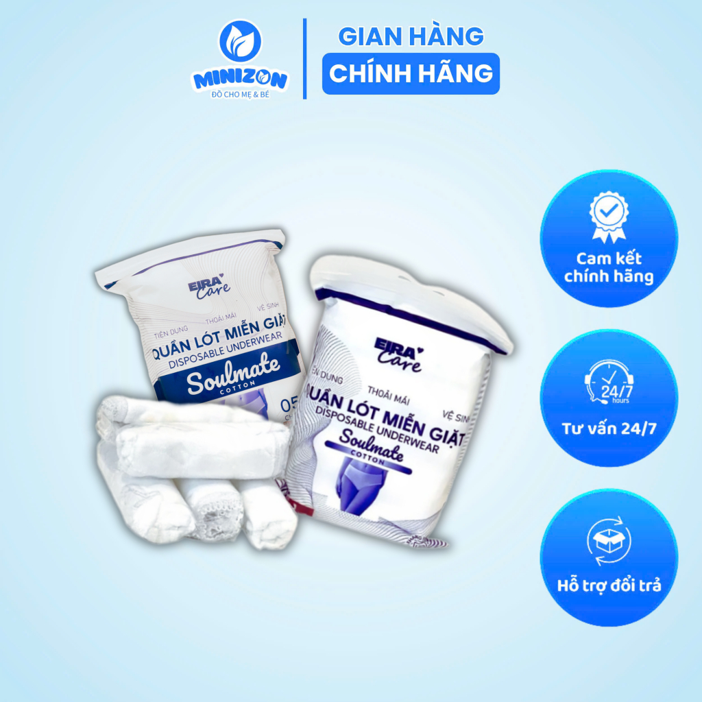 Quần Lót Cotton Dùng 1 Lần Cho Mẹ Sau Sinh Set 5 Cái | Minizon Kids