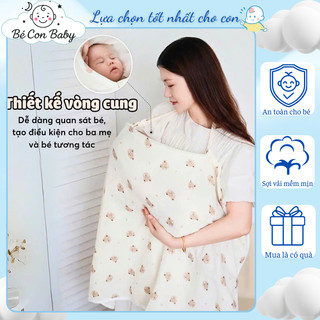  Khăn Choàng Che Cho Em Bé Bú Kín Đáo Tiện Lợi Chắn Gió Bụi Nắng Khi Bé Đi Ra Ngoài - Bé Con Baby 