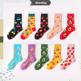 Tất cao cổ hoạ tiết - Tất vớ cổ cao hoạ tiết cho nam nữ chất liệu cotton cao cấp