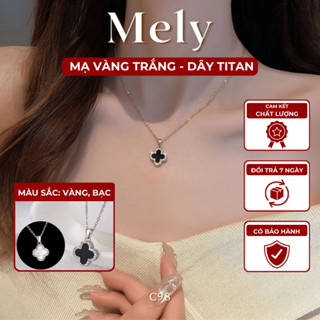 [KHÔNG ĐEN GỈ] Dây chuyền titan cỏ bốn lá may mắn unisex basic đơn giản Mely - TT09