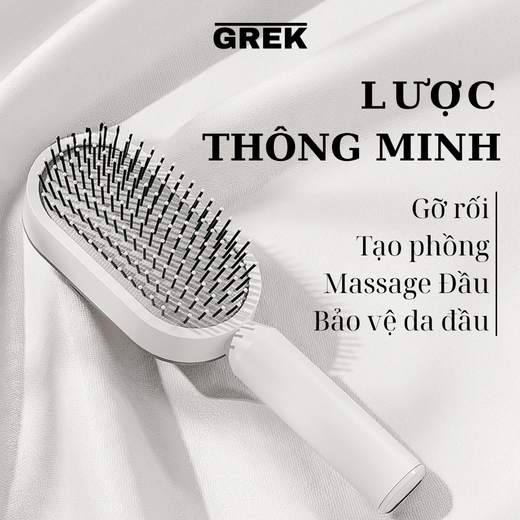 Lượt gỡ rối tạo phồng tóc dễ sử dụng, 69-147 đầu tiếp xúc GREK VN massage, làm sạch thông minh