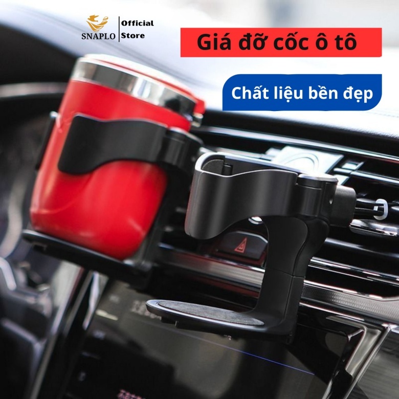 Khay để cốc gắn cửa gió điều hòa ô tô SNAPLO