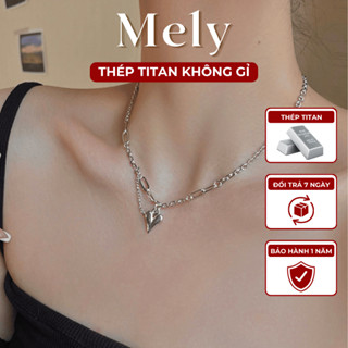 [KHÔNG ĐEN GỈ] Dây chuyền Titan sợi mảnh hạt châu vàng nữ tính phong cách hàn quốc - Mely D101