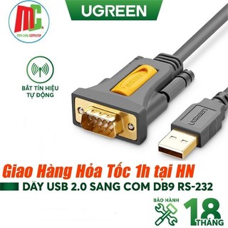 Cáp chuyển usb 2.0 to com rs232 ugreen 20222 dài 2m - hàng chính hãng