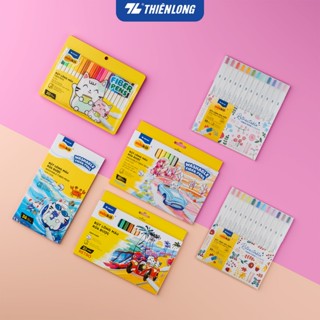 Bút lông màu Fiber Pen Thiên Long Colokit - Có màu rửa được, ngòi bấm, đầu ngòi êm trơn, mực an toàn tiêu chuẩn Châu Âu