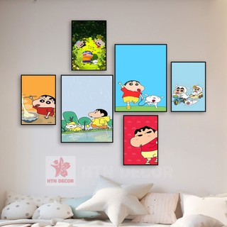 Bộ 6 Tranh Dán Tường Giá Rẻ Shin Cậu Bé Bút Chì Decor Phòng Ngủ Cho Bé Phòng Làm Việc Phòng Trọ 