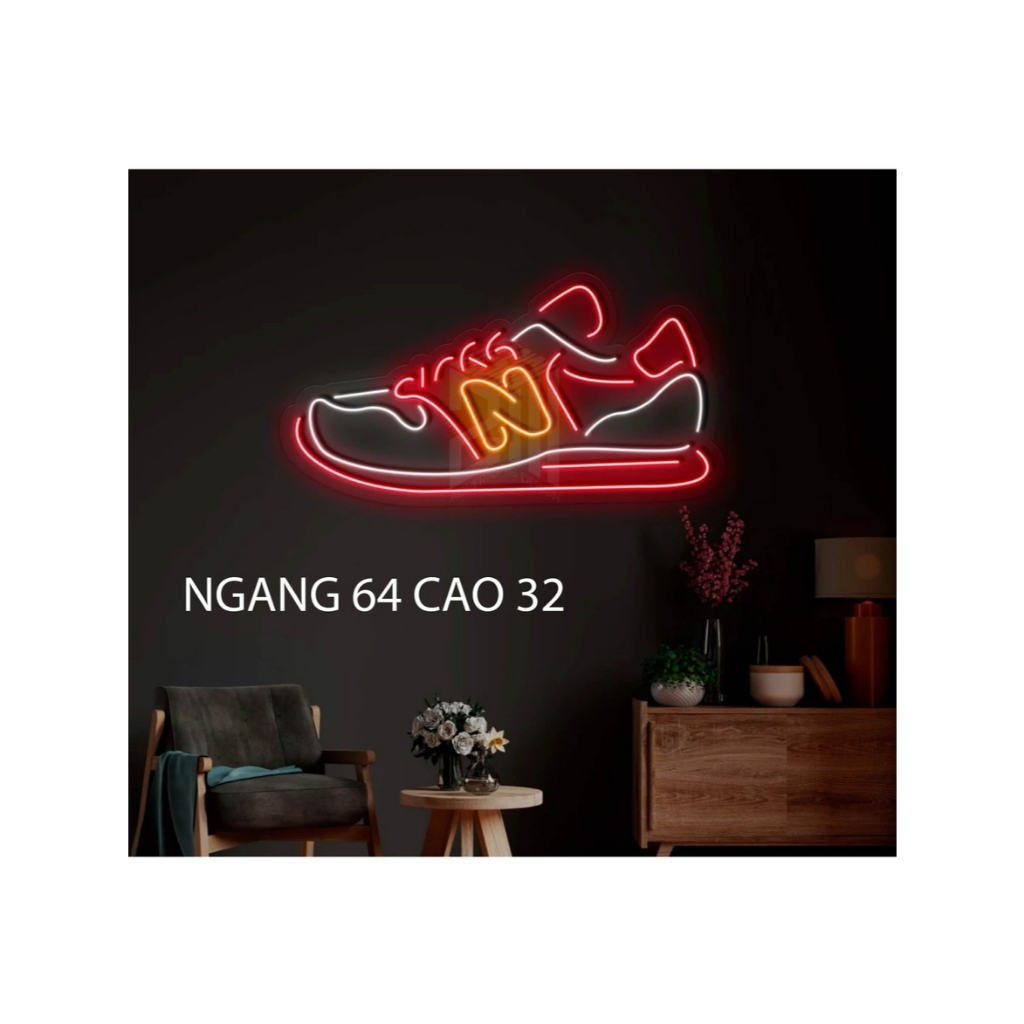 Đèn LED Neon Hình chiếc giày Newbalance nghệ thuật ánh sáng | Decor Treo Tường Văn Phòng, Quán Cafe,