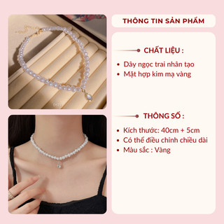 VÒNG CỔ CHOKER HẠT NGỌC - MELY D123