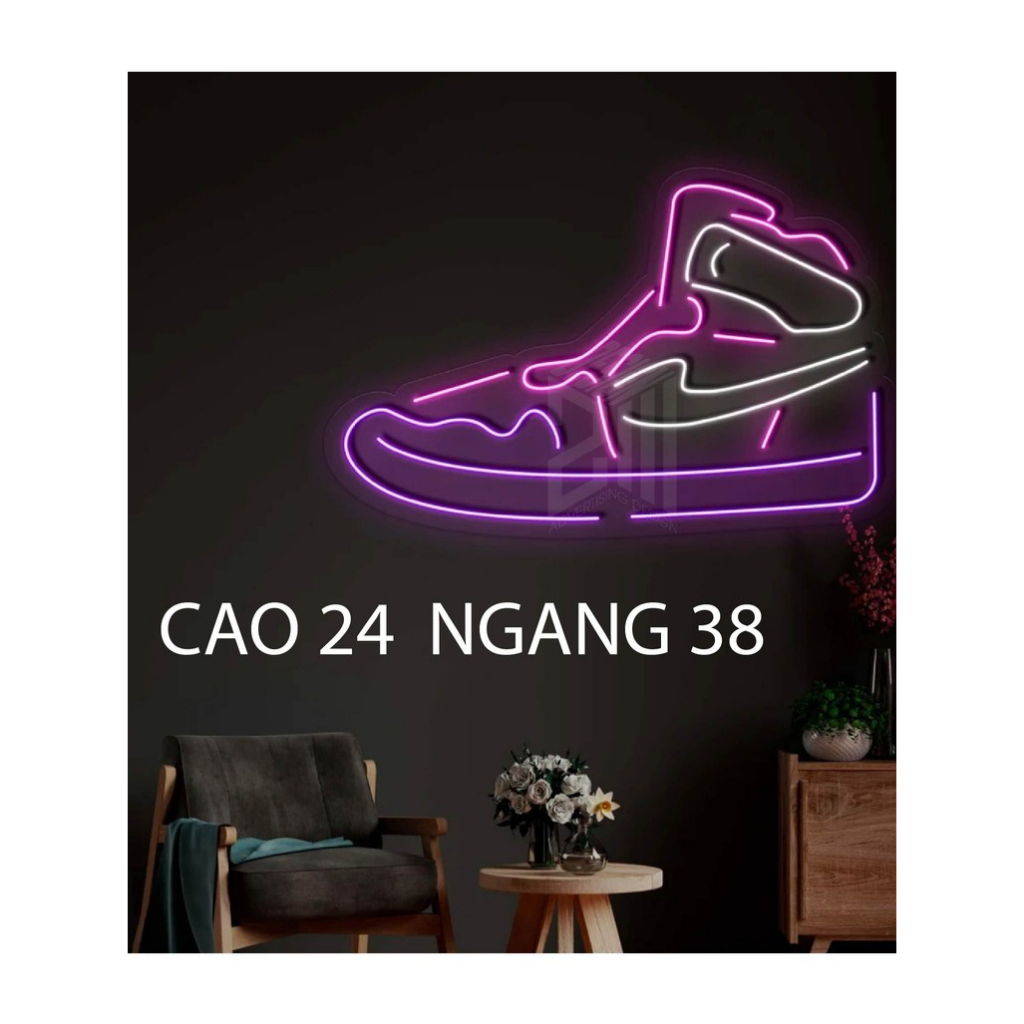 Đèn LED Neon Hình chiếc giày NIKE nghệ thuật ánh sáng | Decor Treo Tường Văn Phòng, Quán Cafe, Chill