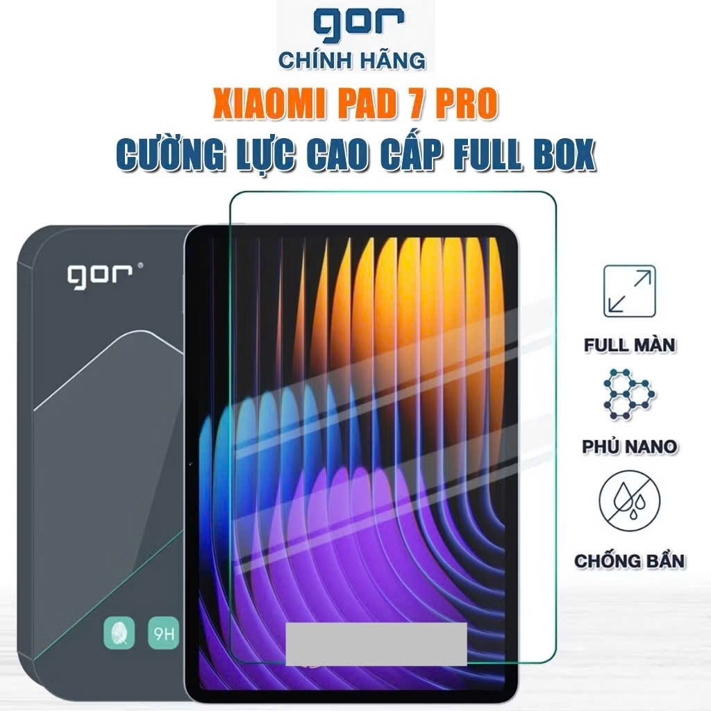 Kính cường lực Xiaomi Pad 7 Pro full màn hình chính hãng Gor - Dán màn hình Xiaomi Mi Pad 7 Pro