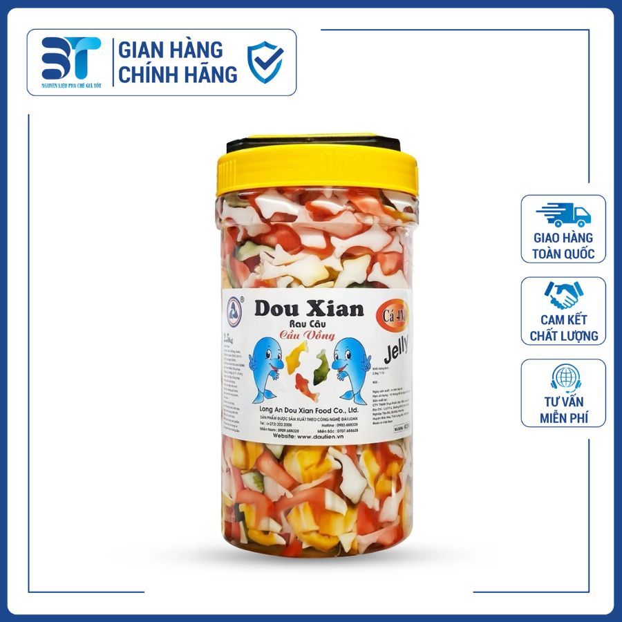 Thạch Con Cá 3 Màu DOU XIAN - 2,5Kg