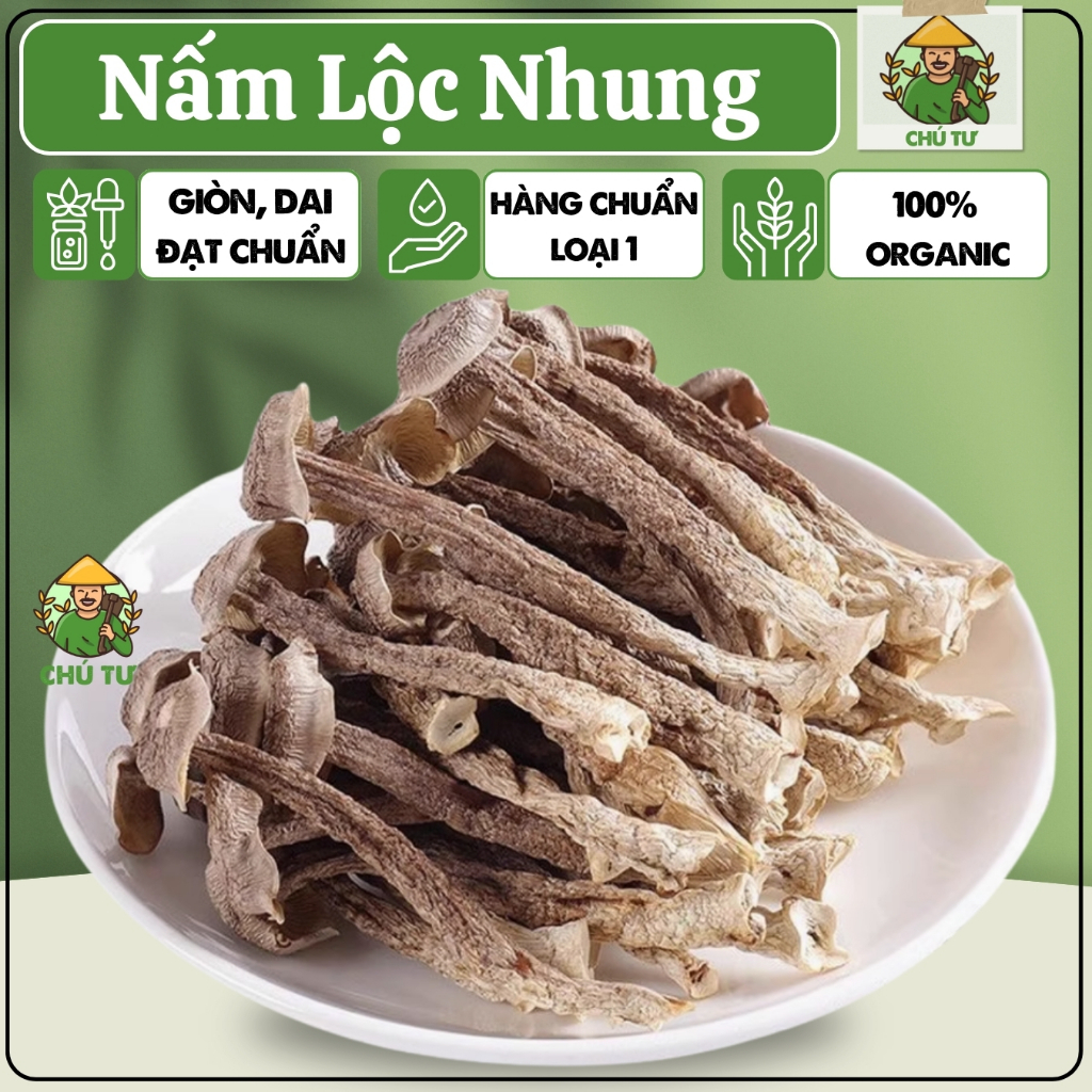 Nấm Lộc Nhung Khô (Nấm Nhung Hươu) Loại 1 | Nguyên Thân Dài Đẹp Không Vụn, Ăn Rất Ngọt Và Thơm