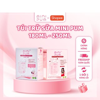 Túi trữ sữa Mini Pum 180ml-250ml (Hộp 30 túi) – Zipper 2 đầu, chống rò rỉ, bảo quản sữa mẹ an toàn