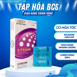 Bao Cao Su MISS YOU Gân Gai Hộp 12 Cái - Nhập Khẩu Nhật Bản Chính Hãng, Kéo Dài & Tăng Khoái Cảm - BCS MISSYOU