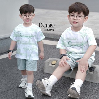 Bộ cộc tay bé trai Dừa Summer Bernie - Bộ đi biển bé trai - Bộ hè bé trai 9-24kg - T1124B59