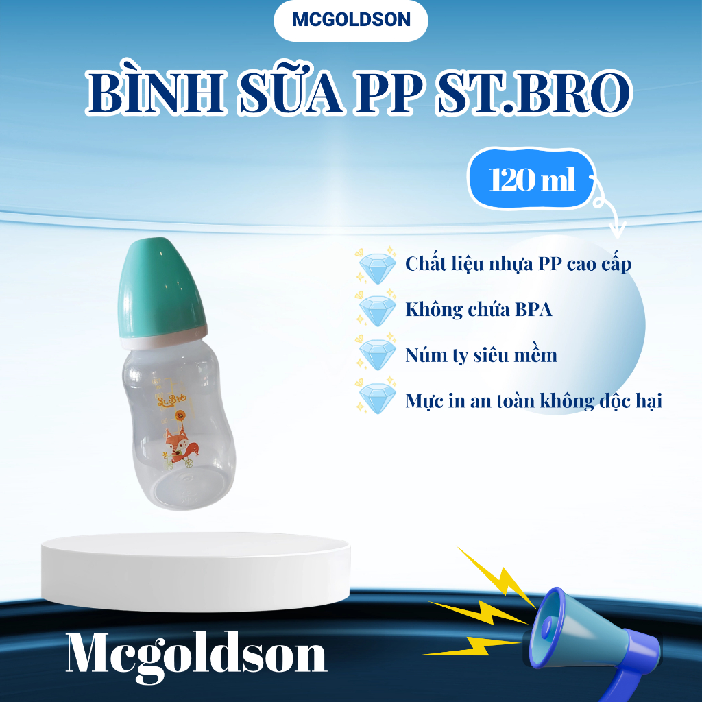 Bình sữa McGOLDSON-St.Bro 120mL
