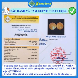 Bi Lăn Tay Đá Canxit Tự Nhiên Màu Vàng Size 4cm- Đá Phong Thuỷ PAG