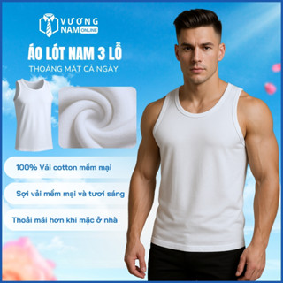 Áo lót nam cotton hanoisimex trắng ba lỗ sát nách thấm hút mồ hôi tốt VNO04