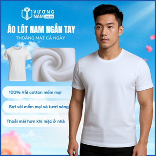 Áo lót nam trắng cotton hanoisimex thấm hút mồ hôi tốt kiểu trơn VNO05
