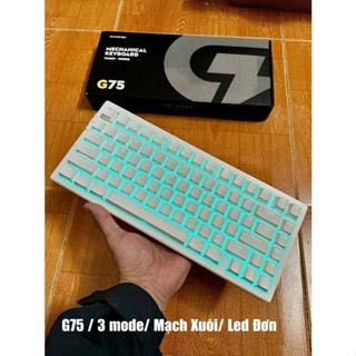 ( SALE -NEW ) MCHOSE G75 -Bàn phím cơ không dây /3 mode/ mạch xuôi/ Led Đơn / 1000hz