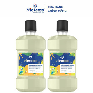 [COMBO 2 CHAI] Dầu dừa súc miệng Vietcoco hương bạc hà thơm mát 225ml/ chai
