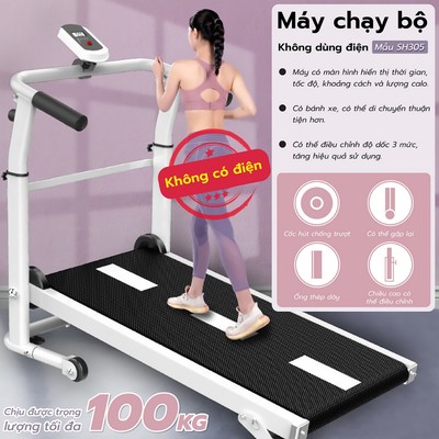 MALL - BG Máy chạy bộ KHÔNG SỬ DỤNG ĐIỆN, máy chạy bộ cơ đa năng cho người luyện tập nâng cao SH-305