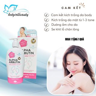 Kem dưỡng trắng da body Alpha Arbutin sữa dưỡng thể kích trắng da toàn thân cấp ẩm bổ sung collagen chống lão hoá;;