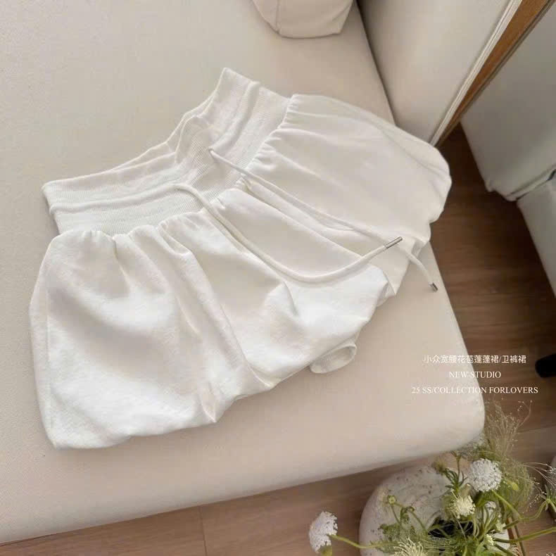 Chân Váy Bí Ngắn Cạp Bản To Có Dây Rút Trẻ Trung Năng Động D01 | BigBuy360 - bigbuy360.vn