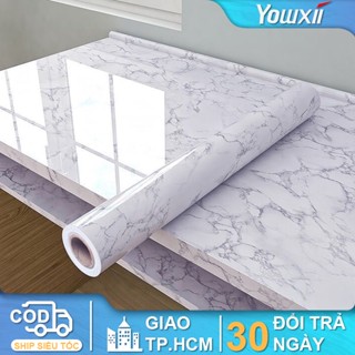 YOWXII Giấy dán bếp Decal vân đá cẩm thấm nước, chịu nhiệt cao,chống dầu mỡ dễ dàng lau chùi