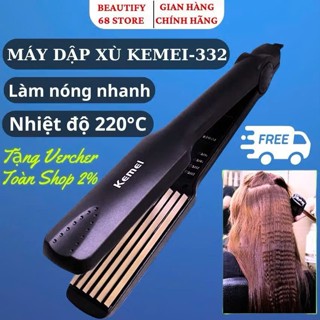 Máy bấm tóc kemei 332 chuyên nghiệp, Máy làm tóc dập xù có 4 mức chỉnh nhiệt, Bảo vệ an toàn tóc,bảo hành 12 tháng.