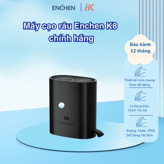 Máy cạo râu Enchen K8 đầu cạo 2D chống nước, 18 lưỡi dao tự mài, pin dùng đến 60 ngày - BH 12 tháng