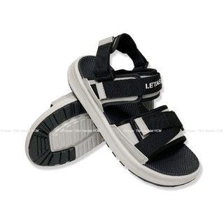 Giày Sandal Letas Chính Hãng Cho Nam Nữ - D712B Đen