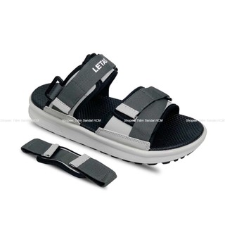 Giày Sandal Letas Chính Hãng Cho Nam Nữ - D712B Đen