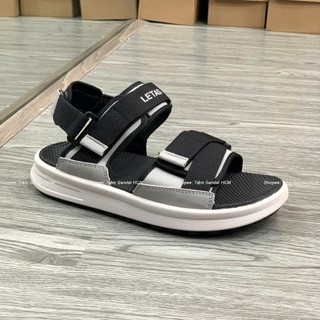 Giày Sandal Letas Chính Hãng Cho Nam Nữ - D712B Đen