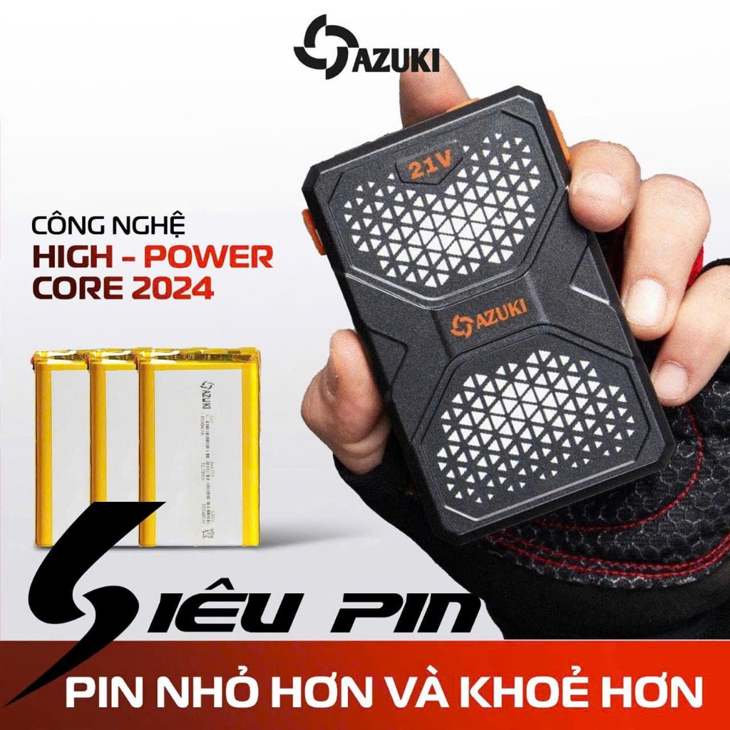 Bộ phụ kiện Azuki EX9 chính hãng 21V – Pin, Quạt, Sạc, Dây kết nối nguyên củ fin nguyenhong