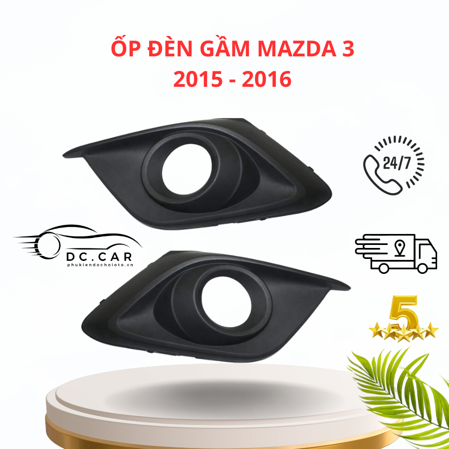 Ốp đèn gầm, dưỡng đèn gầm theo xe Mazda 3 đời 2015 - 2016 [ HÀNG CAO CẤP ]