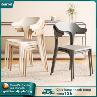 IB Ghế Nhựa Tựa Lưng Sừng Bò Cao Cấp  Đúc Nguyên Khối Chắc Chắn  Không Mùi  Đa Năng Cafe Phòng Ăn