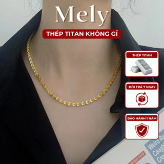 [KHÔNG ĐEN GỈ] Bộ Dây Chuyền Vòng tay thép Titan mạ vàng 18K mắt xích đuôi Phượng Mely TT12